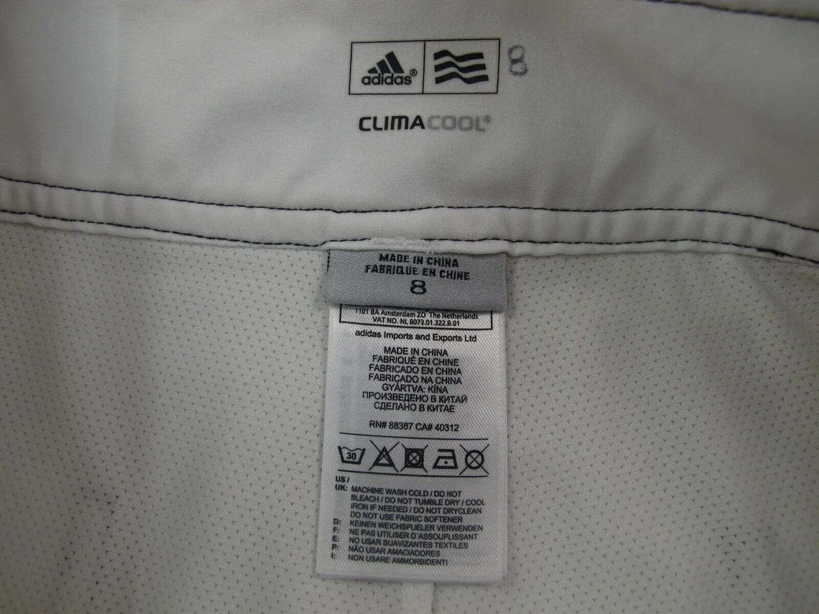 Adidas Womens Straight & Pencil Skirt Climacool High Rise Pockets White Size 8