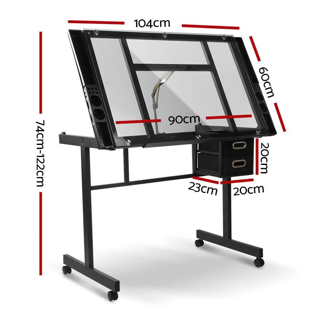 Adjustable Drawing Desk - Black and Grey