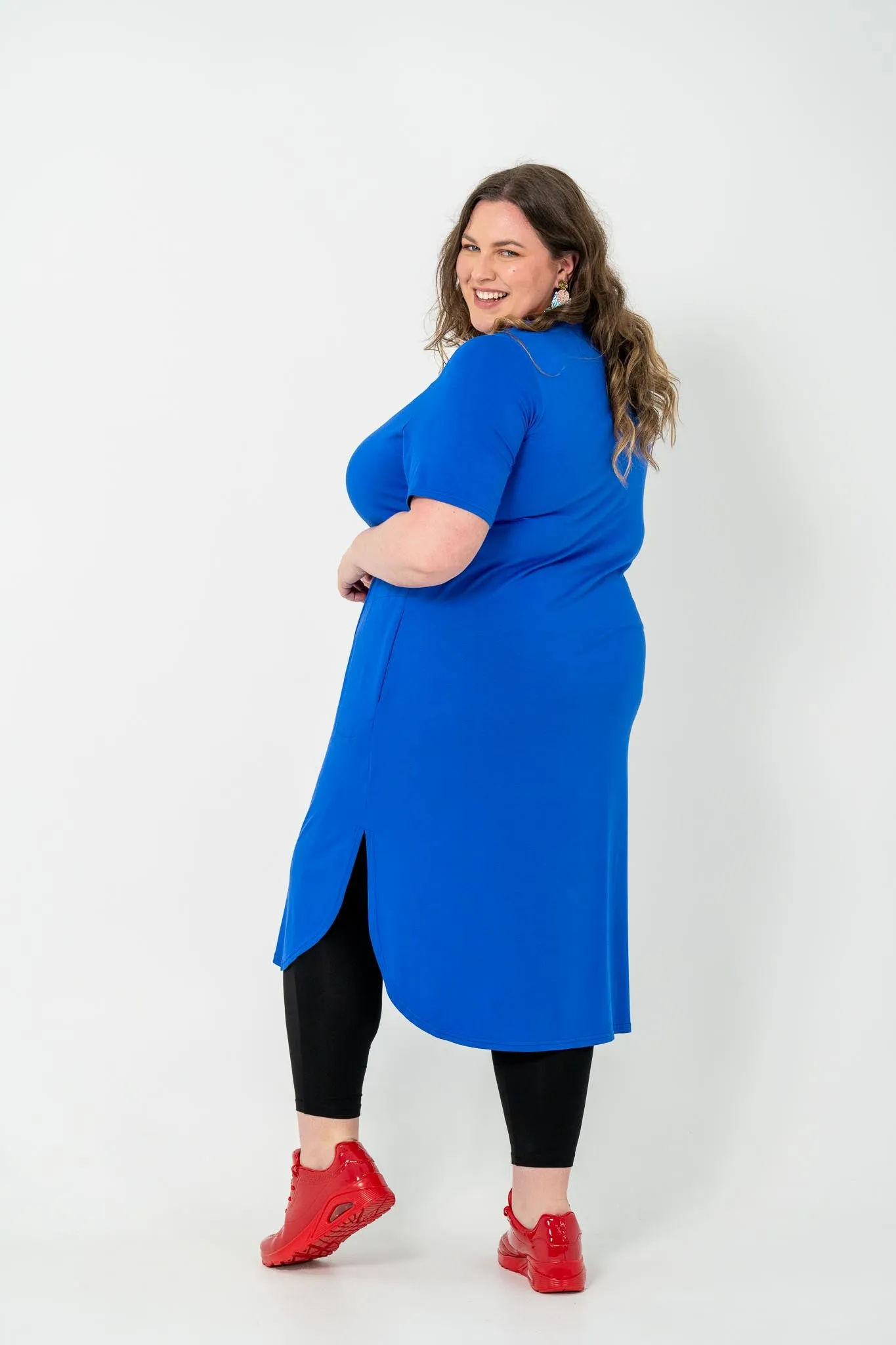 'ALANA' T-Shirt Dress - Cobalt BLUE