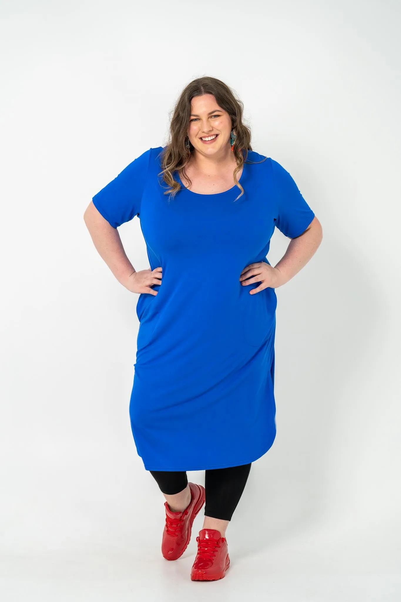 'ALANA' T-Shirt Dress - Cobalt BLUE