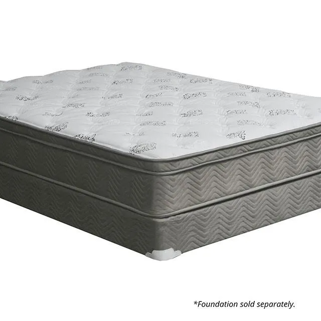 ALEKSA White, Gray 11" Euro Top Mattress, E.King