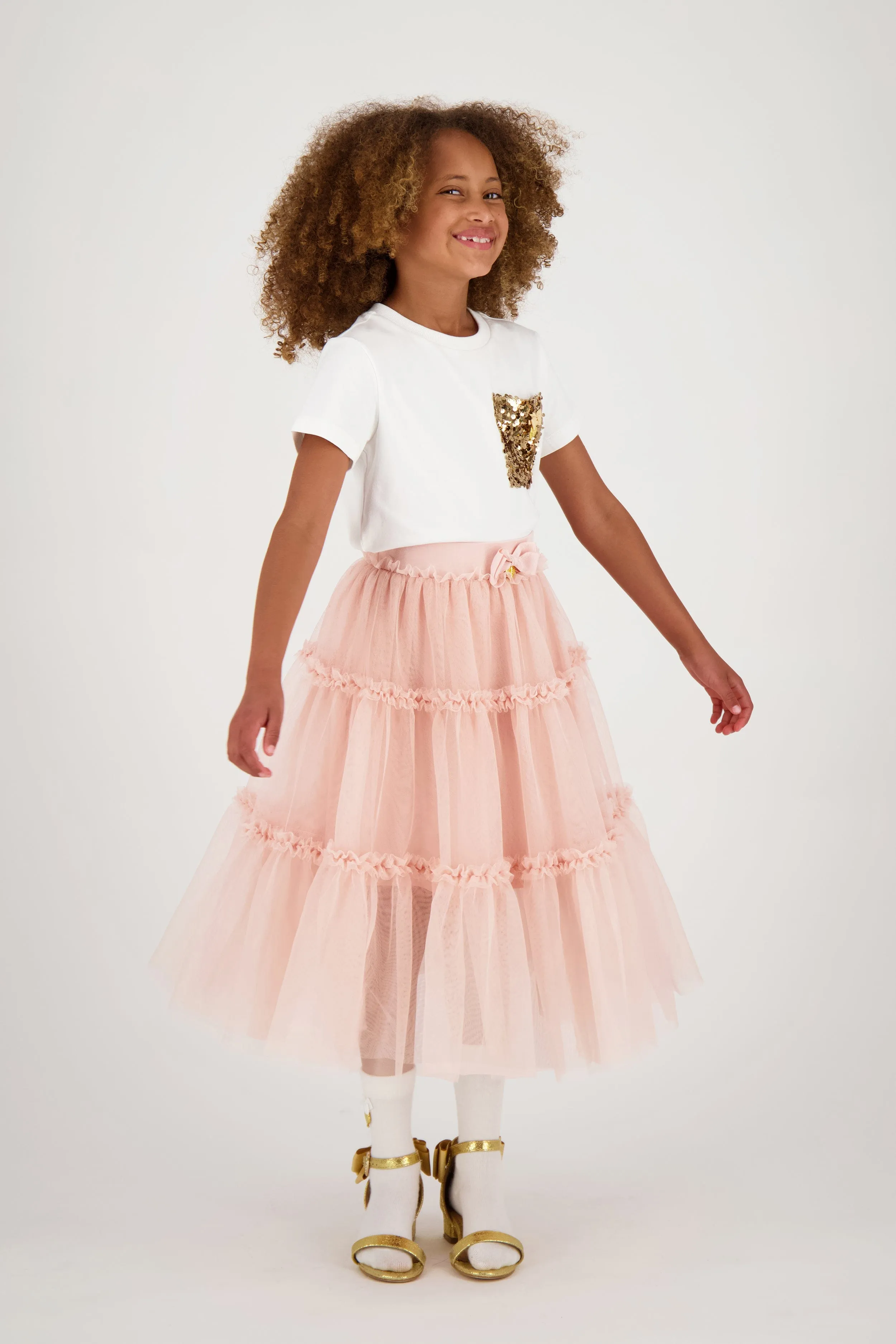 Angels Face Girls Lyse Long Skirt in Pink