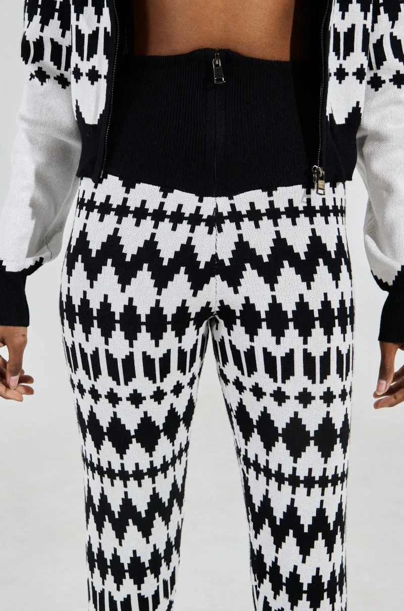 APRES SKI BADDIE KNIT ZIP UP PANT