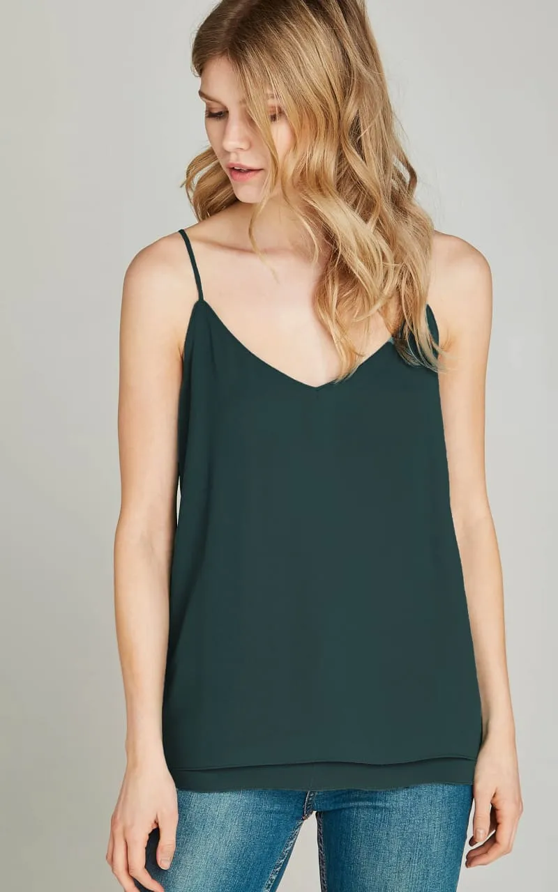 Apricot- Double Layer Cami Top