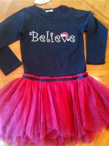 Atitude Pie Holiday BELIEVE Tutu Dress