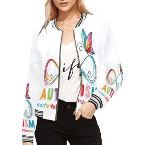 Autism accept love awd1074 Bomber Jacket for Women