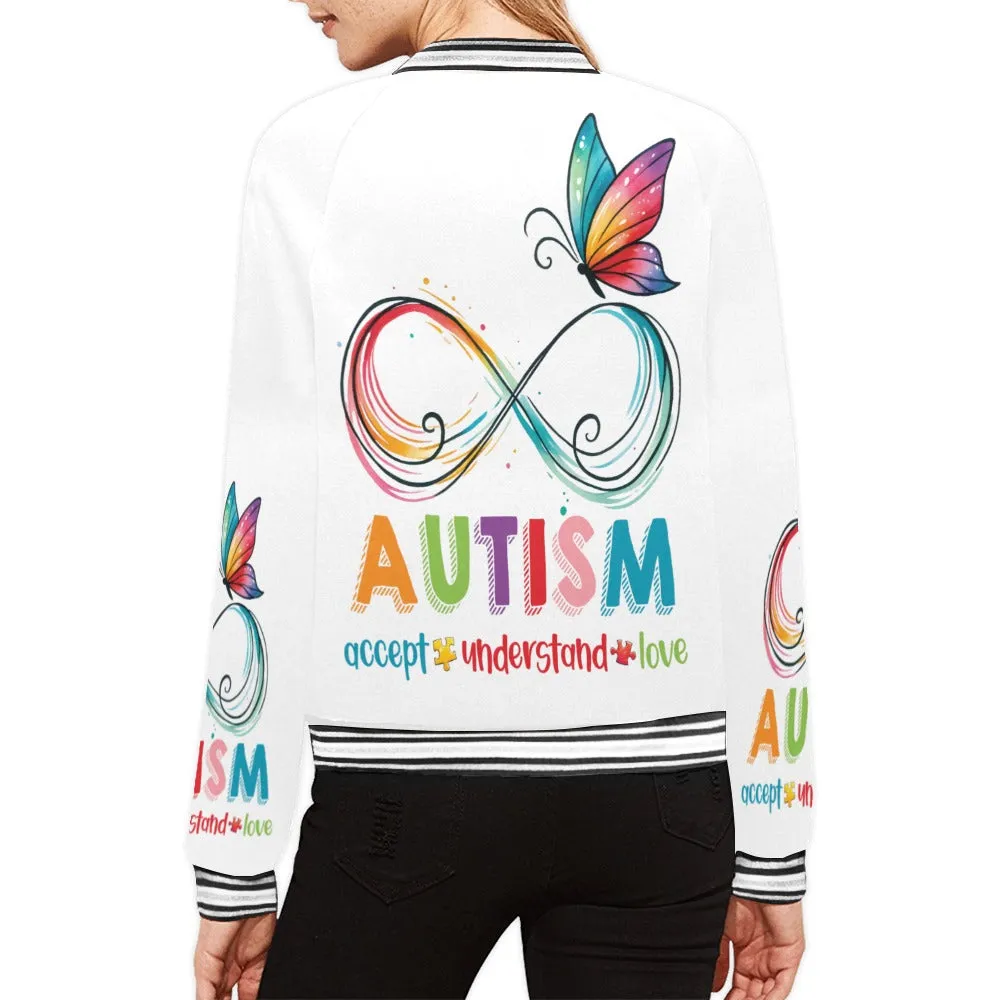 Autism accept love awd1074 Bomber Jacket for Women