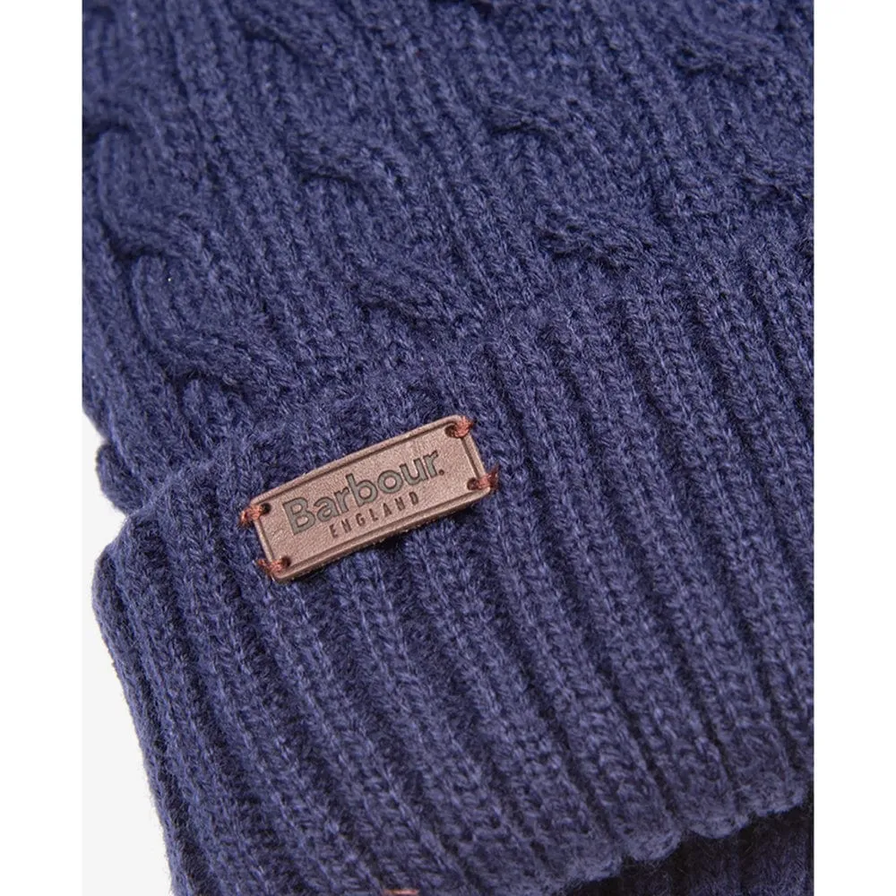 Barbour Balfron Knit Beanie in Navy