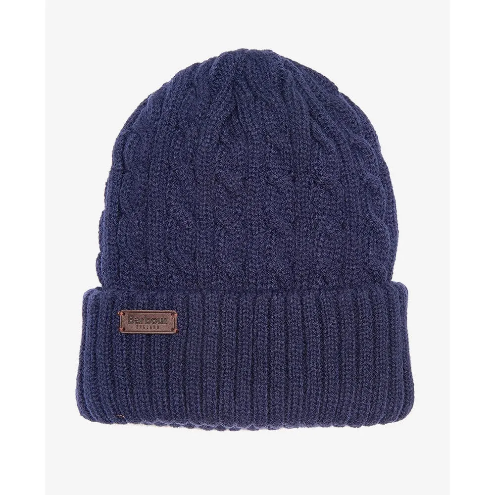 Barbour Balfron Knit Beanie in Navy