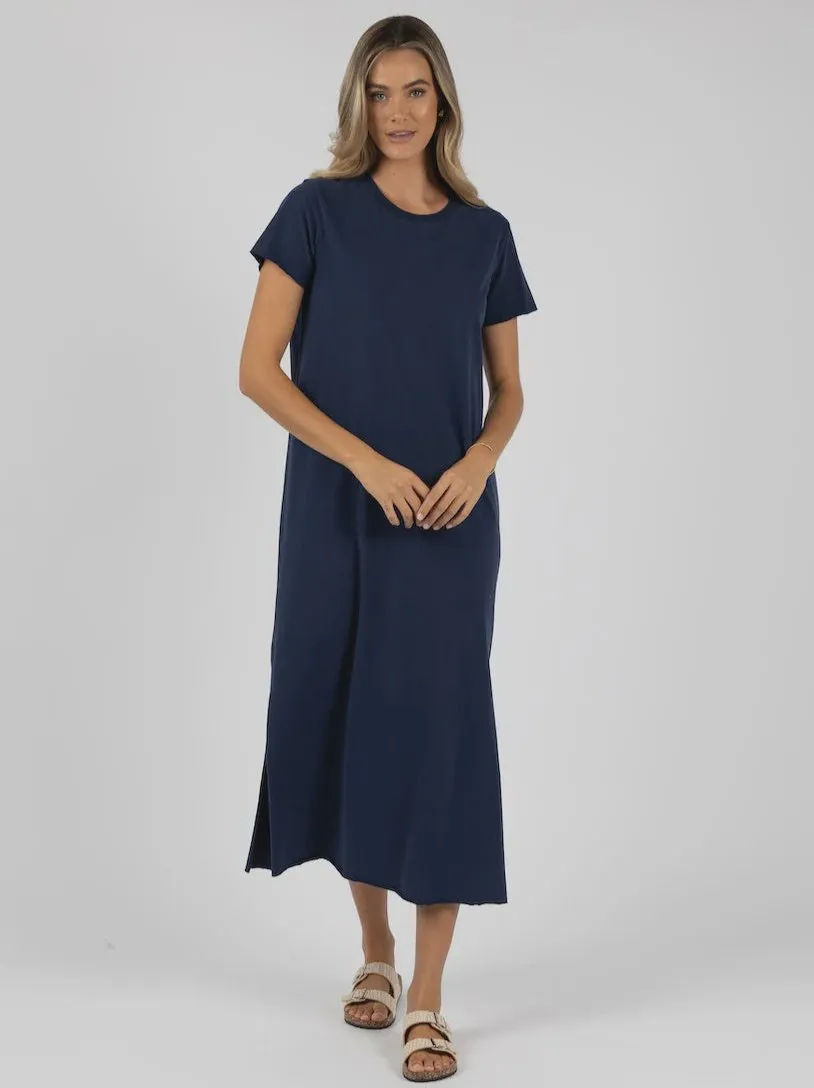 Basic Tee Dress in Navy