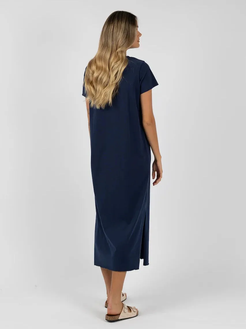 Basic Tee Dress in Navy