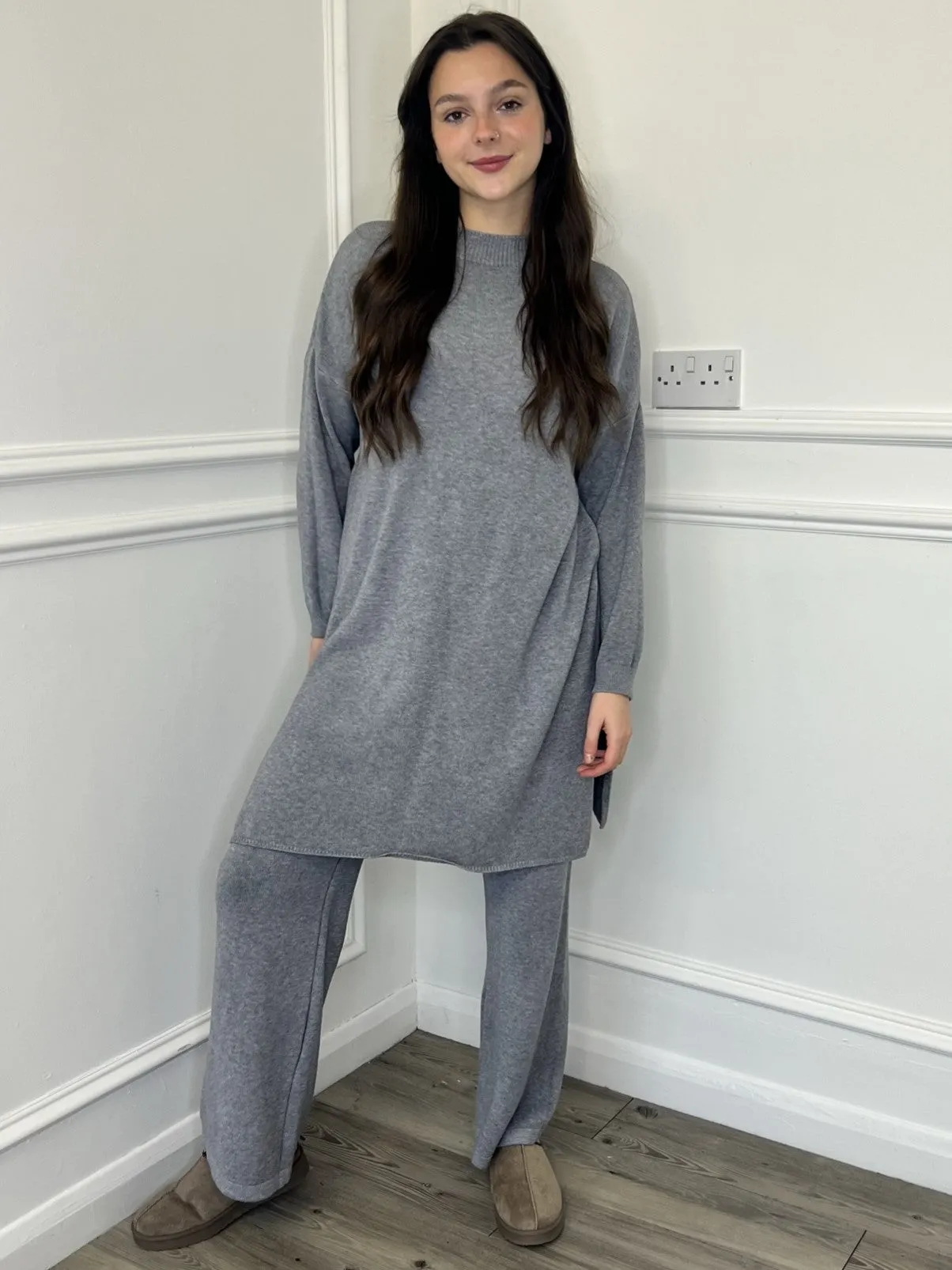 Bella Knitted Co-Ord - Grey