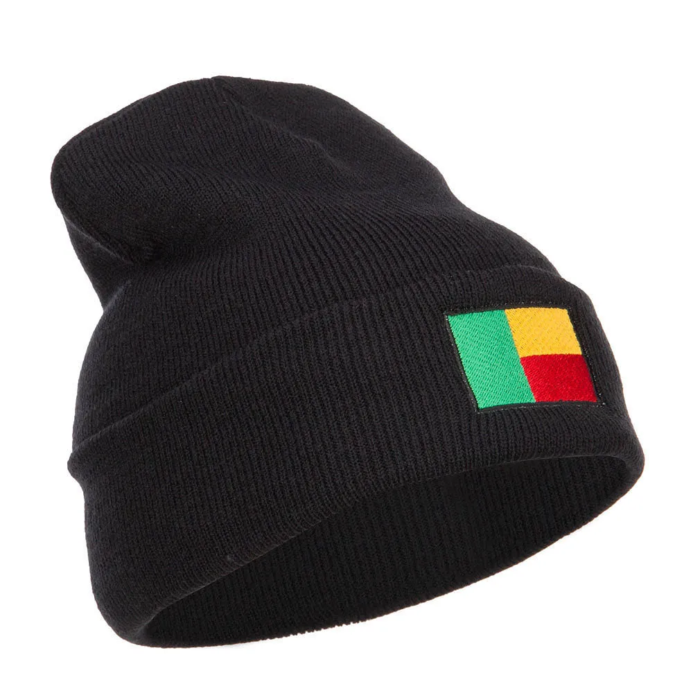 Benin Flag Embroidered Beanie