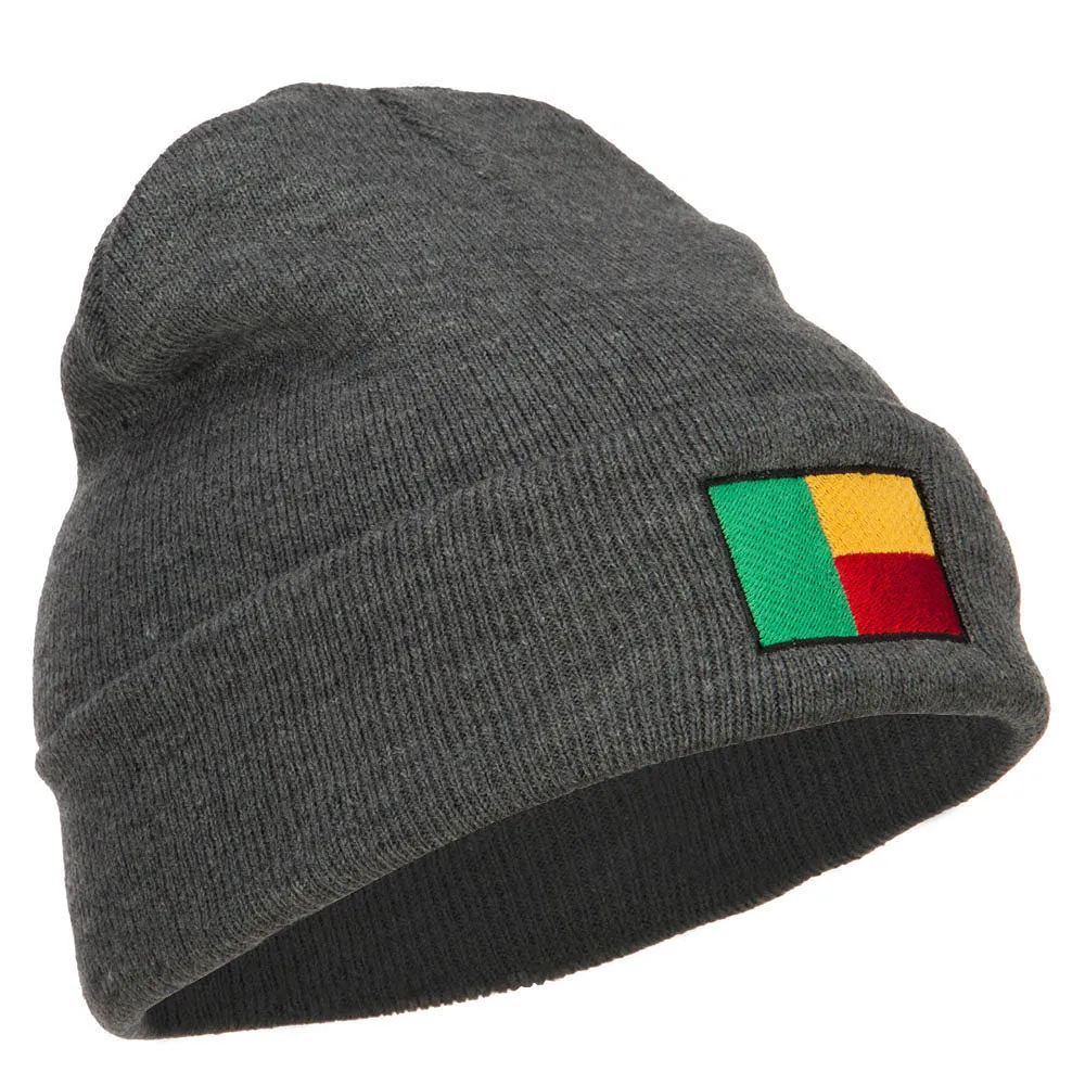 Benin Flag Embroidered Beanie