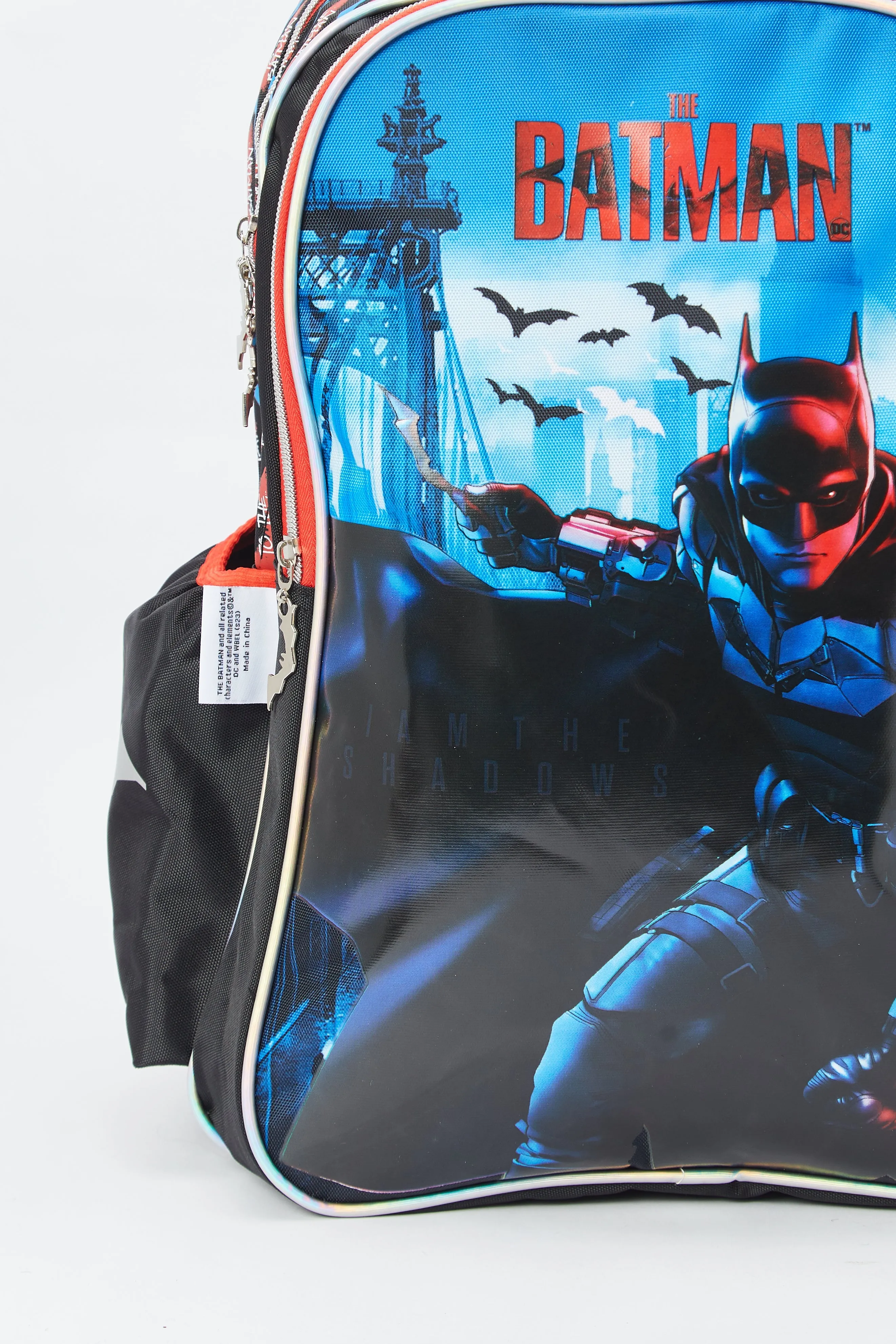 Boys Black And Red Batman Print 18" Backpack