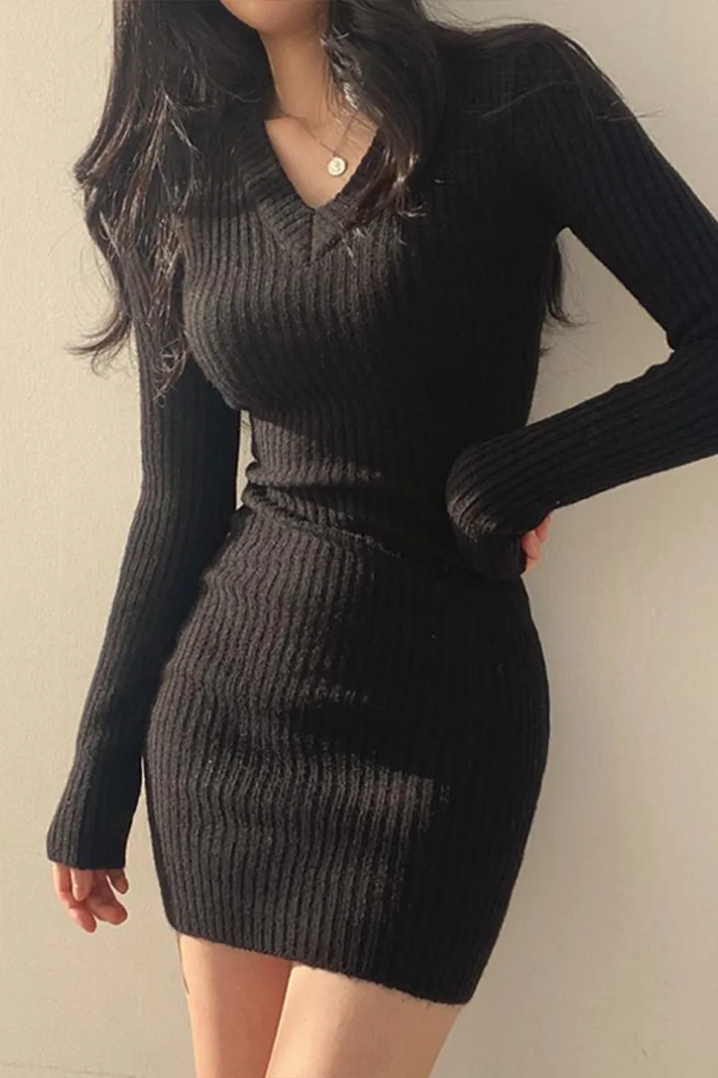 BR3340 Knitted Mini Dress