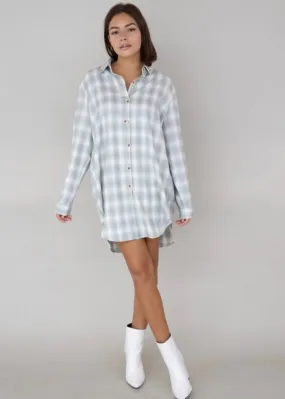 “Bristol” checkered shirt dress