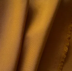 Bronzed Saffron Stretch Wool Blend Twill (Made in Italy)