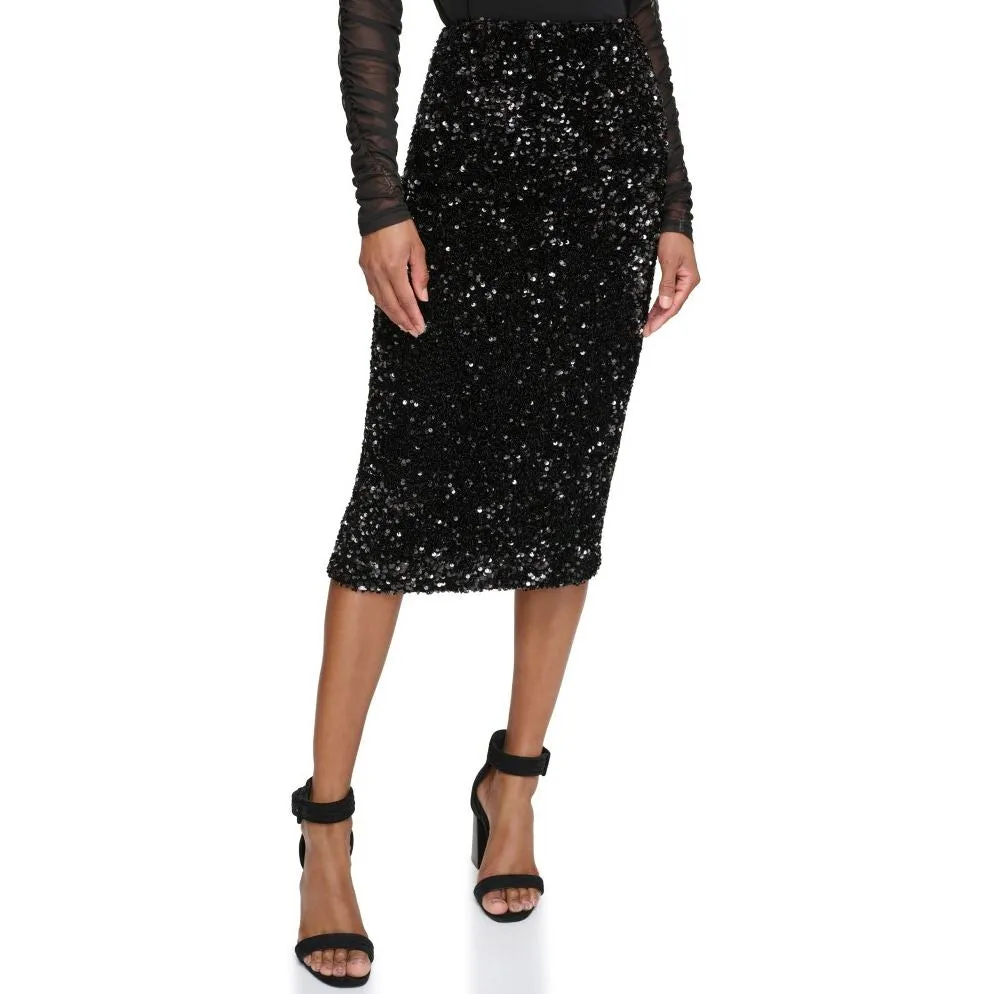 Calvin Klein Womens Paillette Sequin Skirt