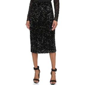 Calvin Klein Womens Paillette Sequin Skirt