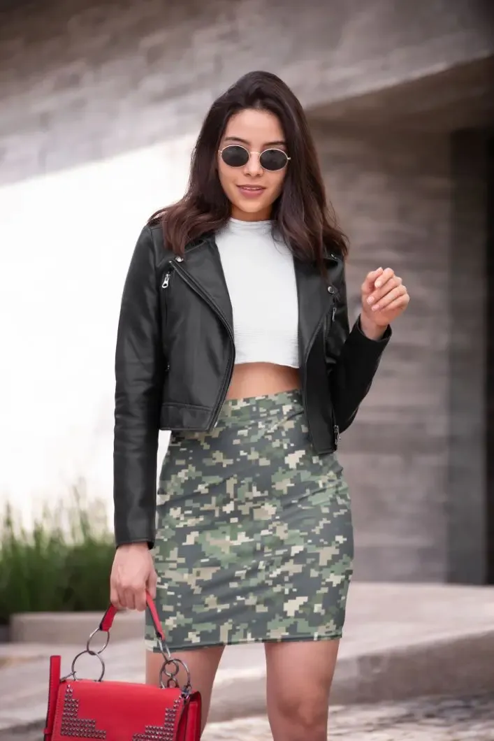 Camofludge 8 Pencil Skirt