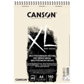 Canson XL Sand Grain Natural Spiral Pad A4