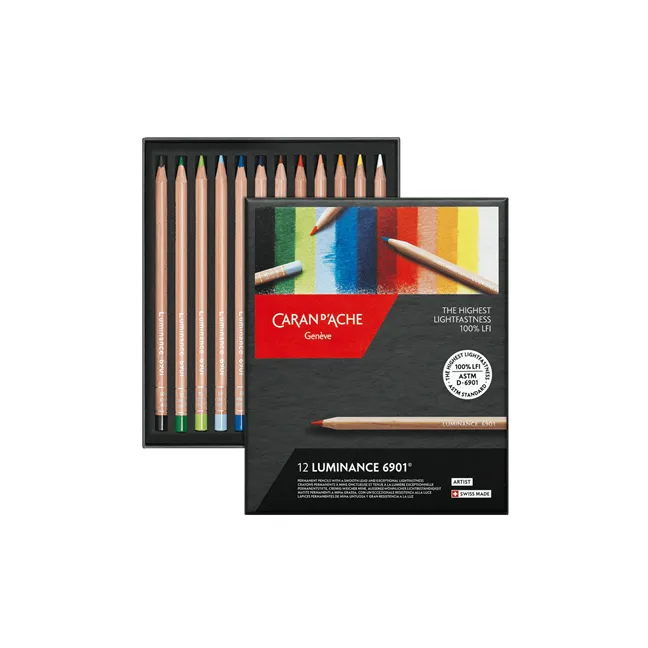 Caran d'Ache Luminance 6901 Color Pencil Set of 12