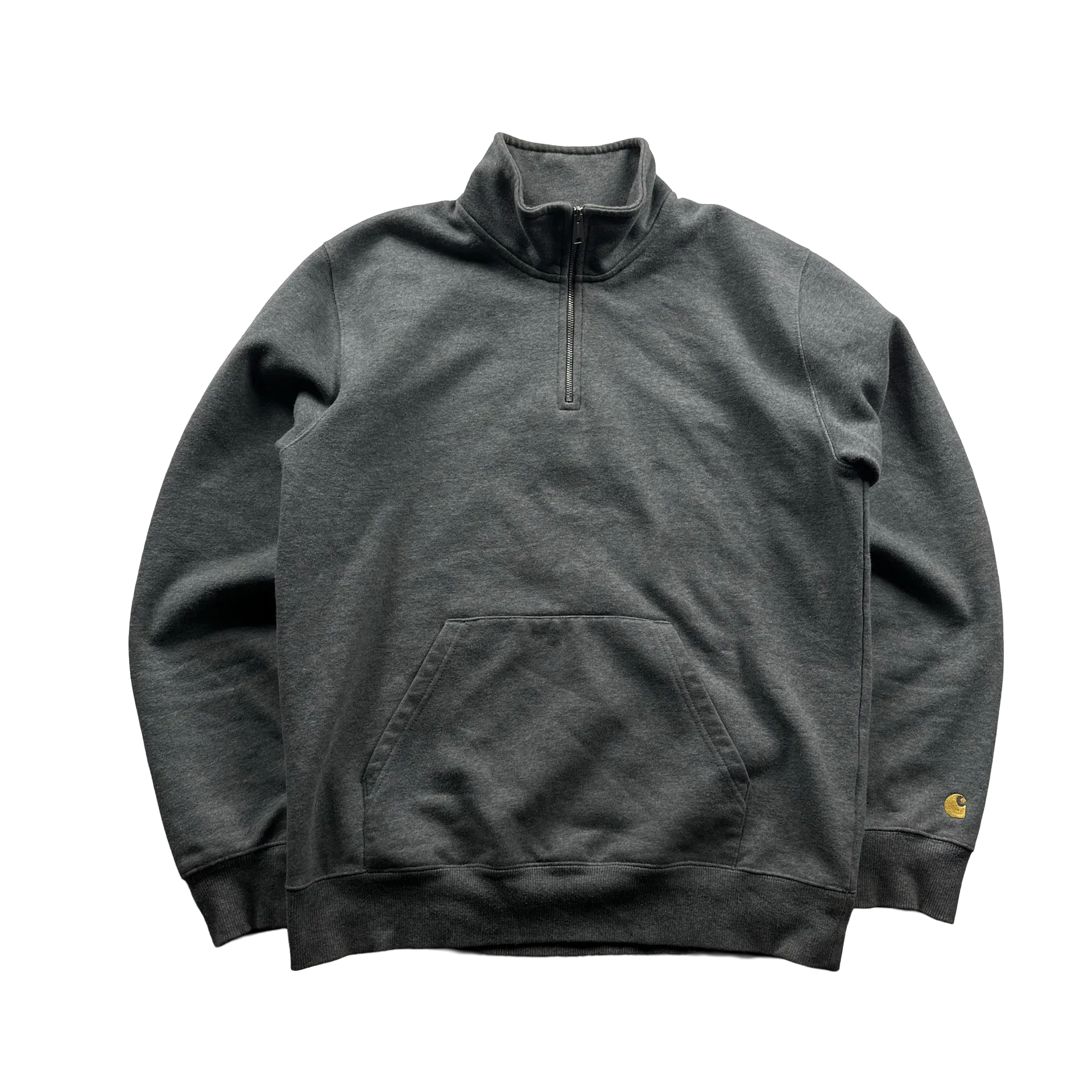 Carhartt Grey Quarter Zip Jumper - Medium