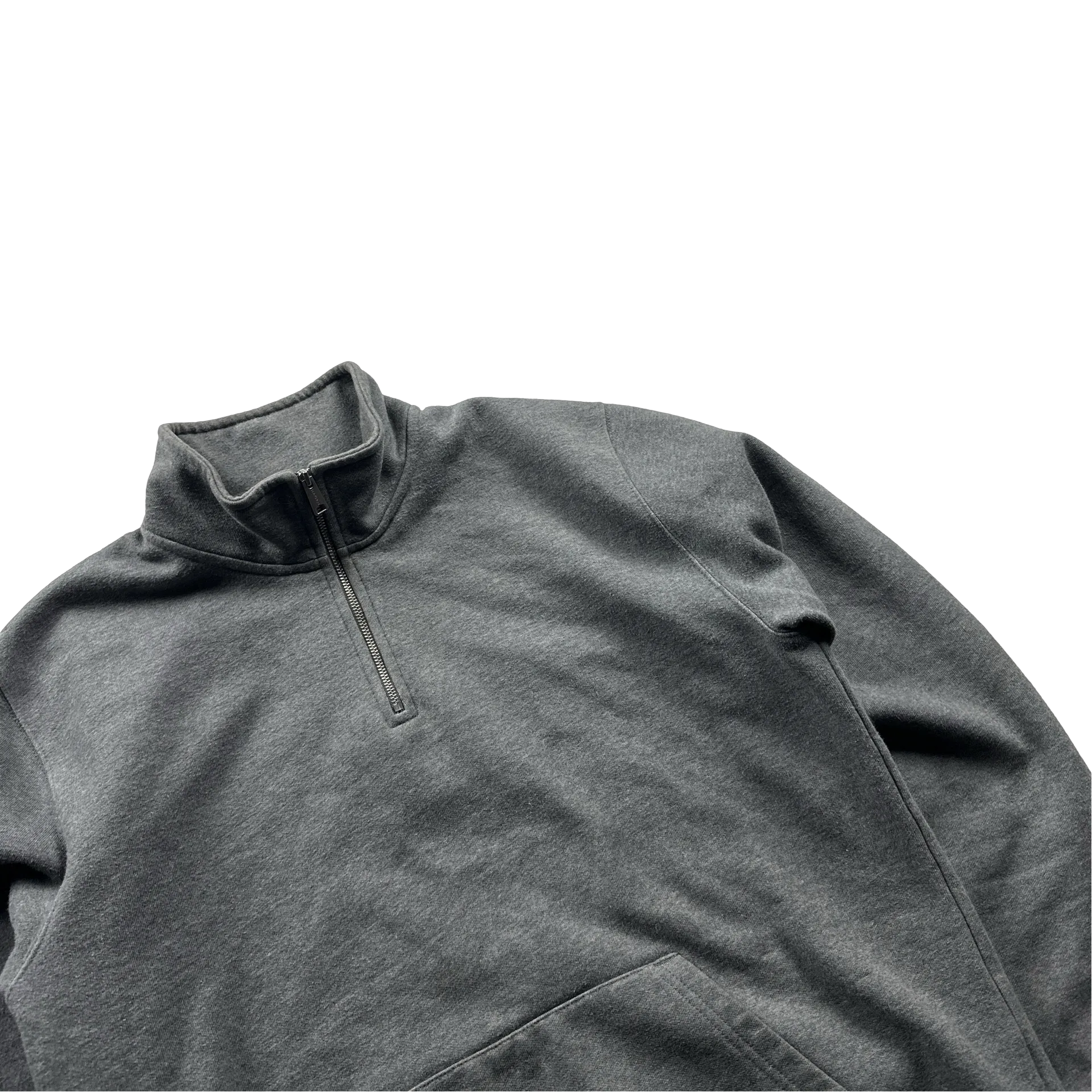 Carhartt Grey Quarter Zip Jumper - Medium