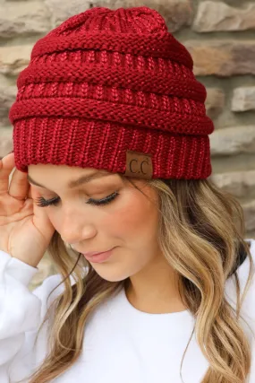 CC Beanie Red Shimmer