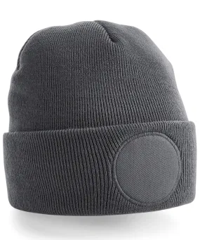 Circular patch beanie | Graphite Grey