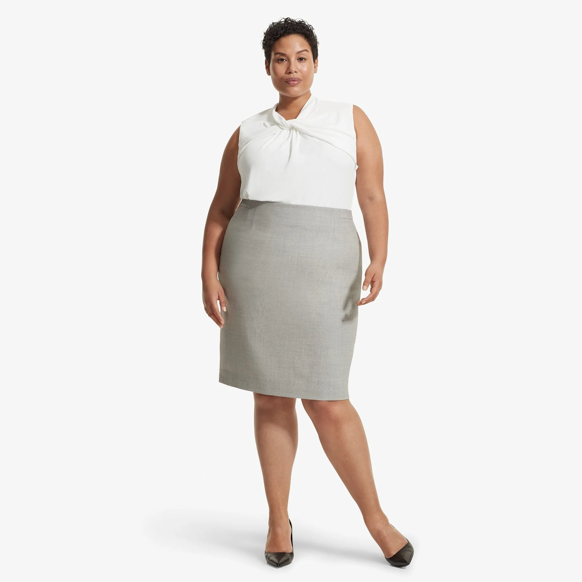 Cobble Hill Skirt - Tropical Wool :: Light Gray