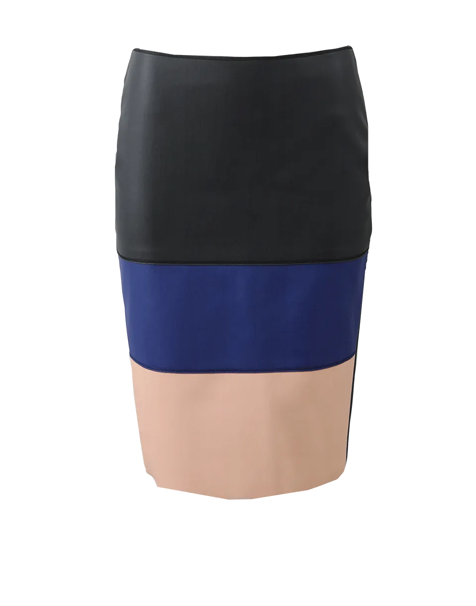 Color Block Pencil Skirt