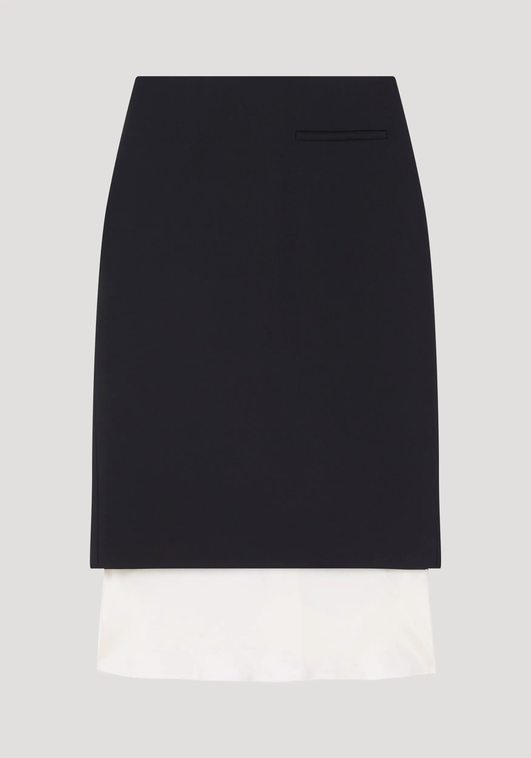 Contrast pencil skirt | black