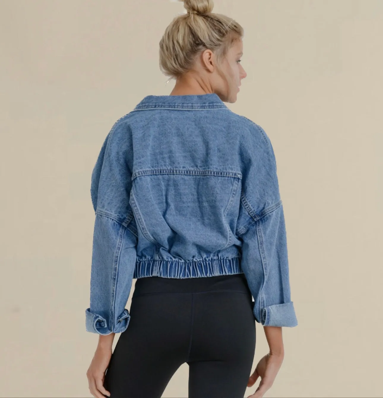 Crop Casual Denim Jacket