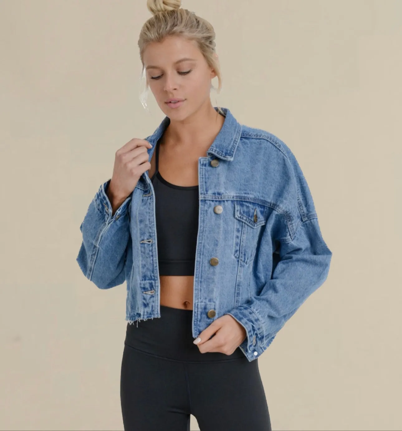 Crop Casual Denim Jacket