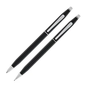 Cross Classic Century Ballpoint Pen & 0.7mm Mechanical Pencil in Black Lacquer