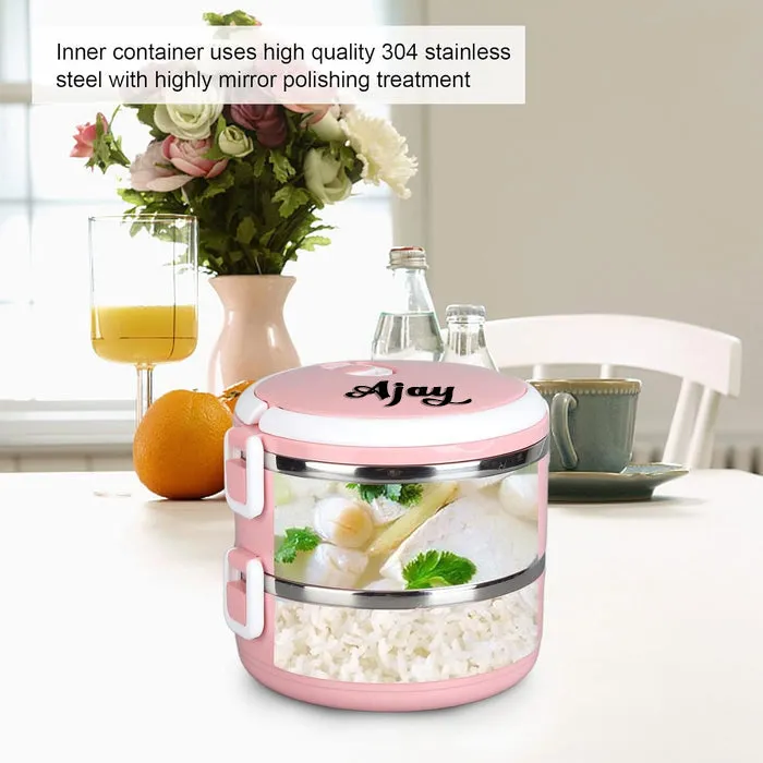 Customized Multi Layer Stainless Steel Hot Lunch Box (2 Layer)