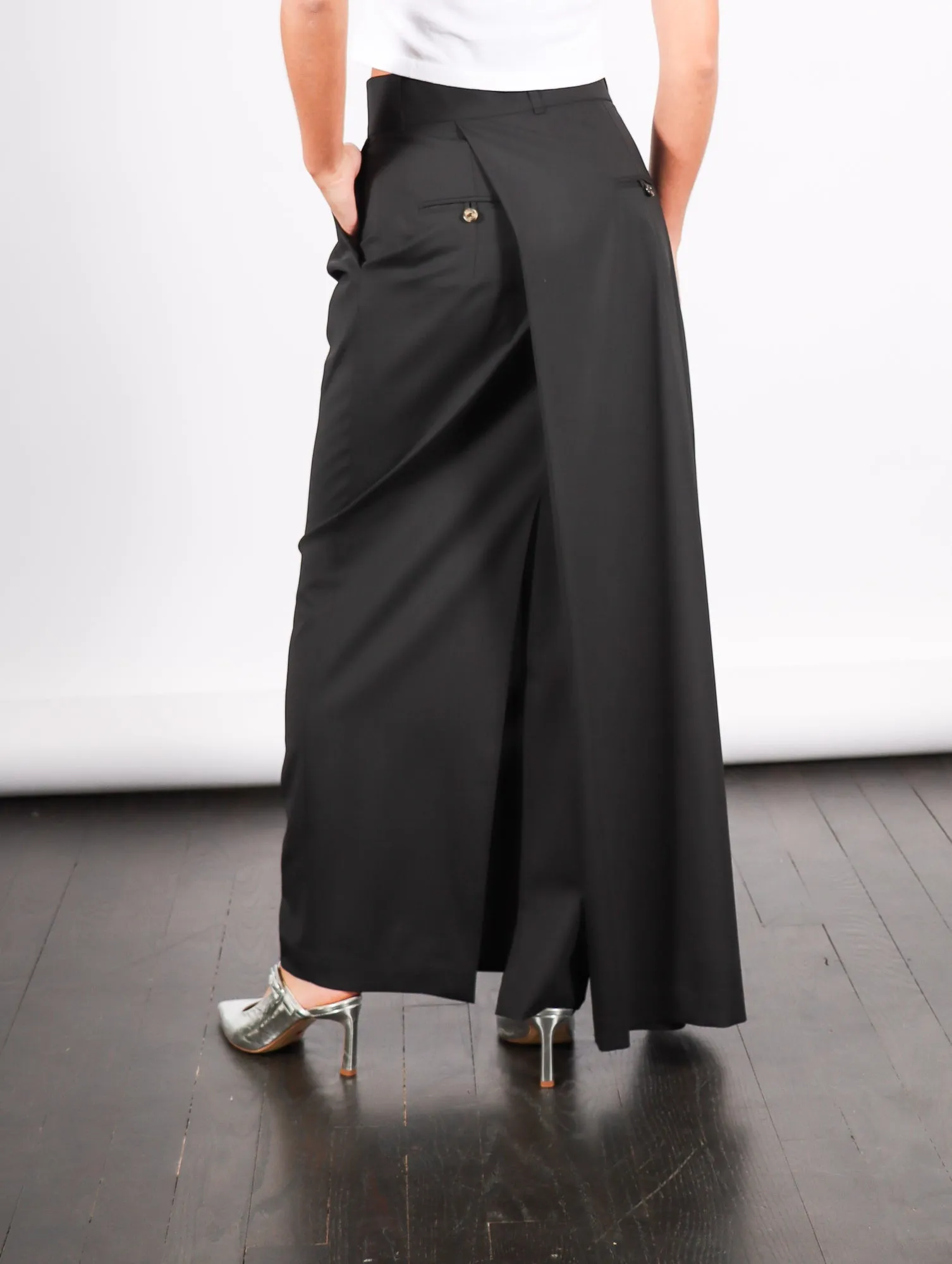 Deconstructed Skirt in Black by A.W.A.K.E. Mode