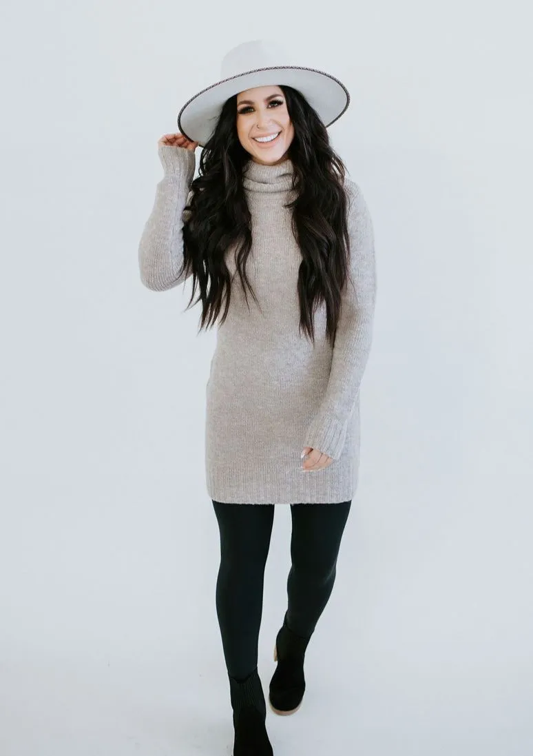 Delia Turtleneck Sweater Mini Dress