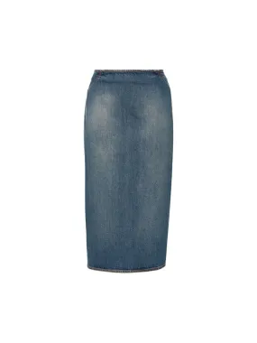 Denim Pencil Skirt