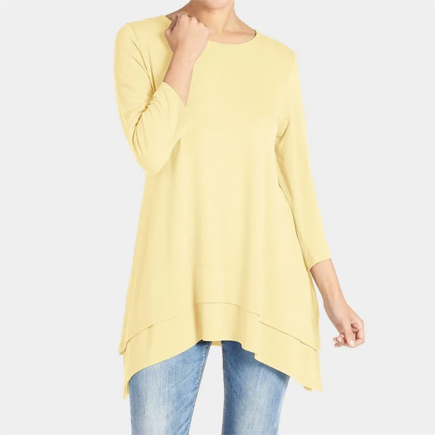 Double Layer Tunic - Mustard - Final Sale