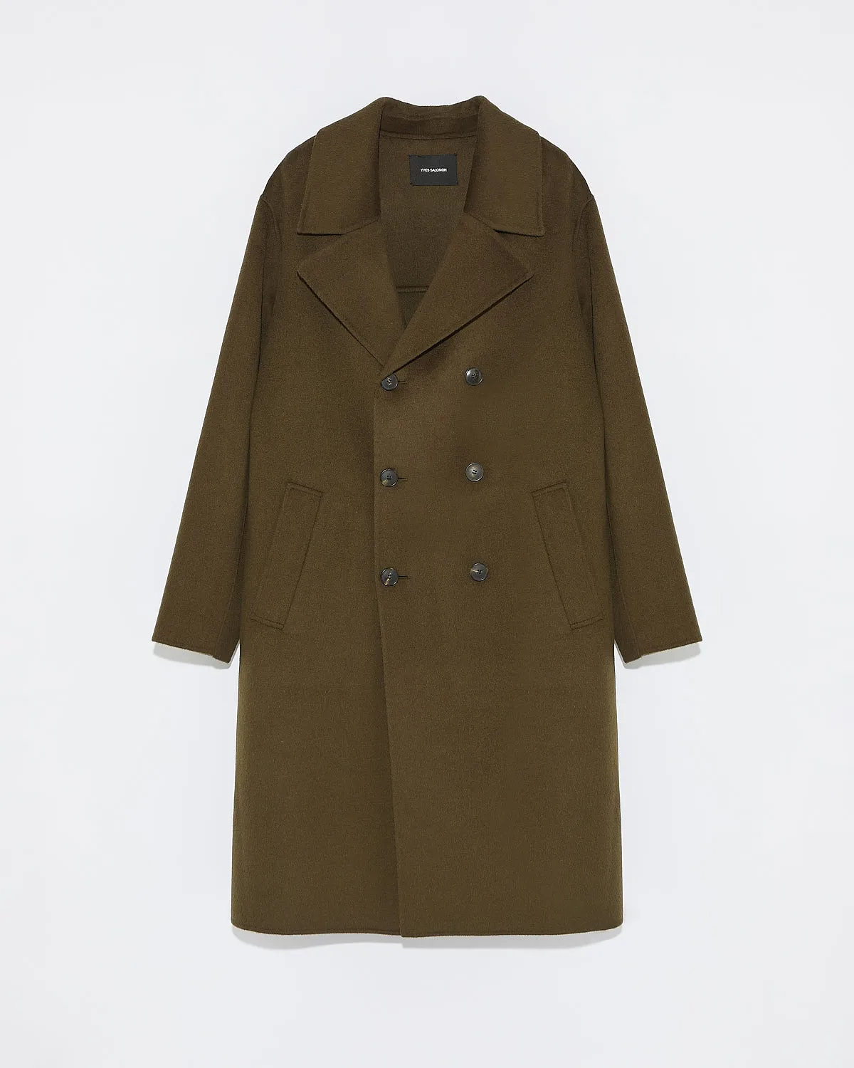 Double-sided wool-cashmere coat