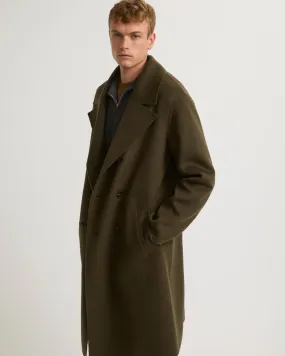 Double-sided wool-cashmere coat