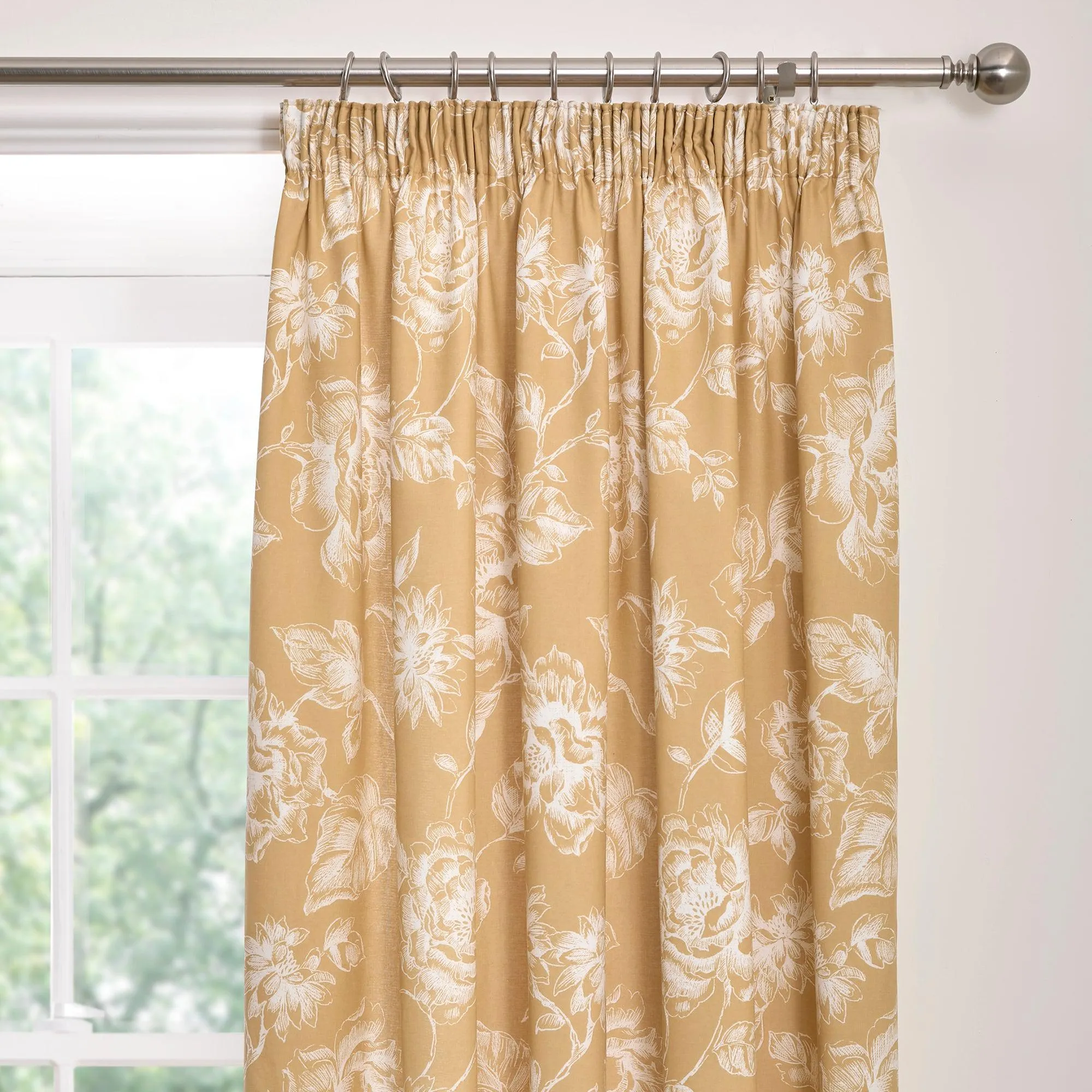 Dreams & Drapes Mishka Pencil Pleat Curtains  - Gold