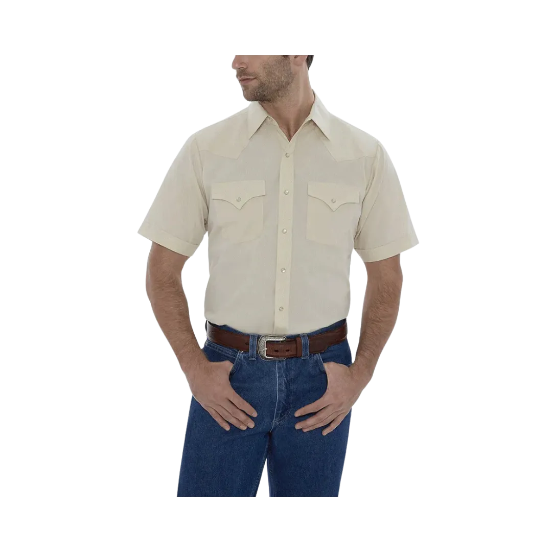 Ely & Walker Men's Short Sleeve Solid Western Shirt