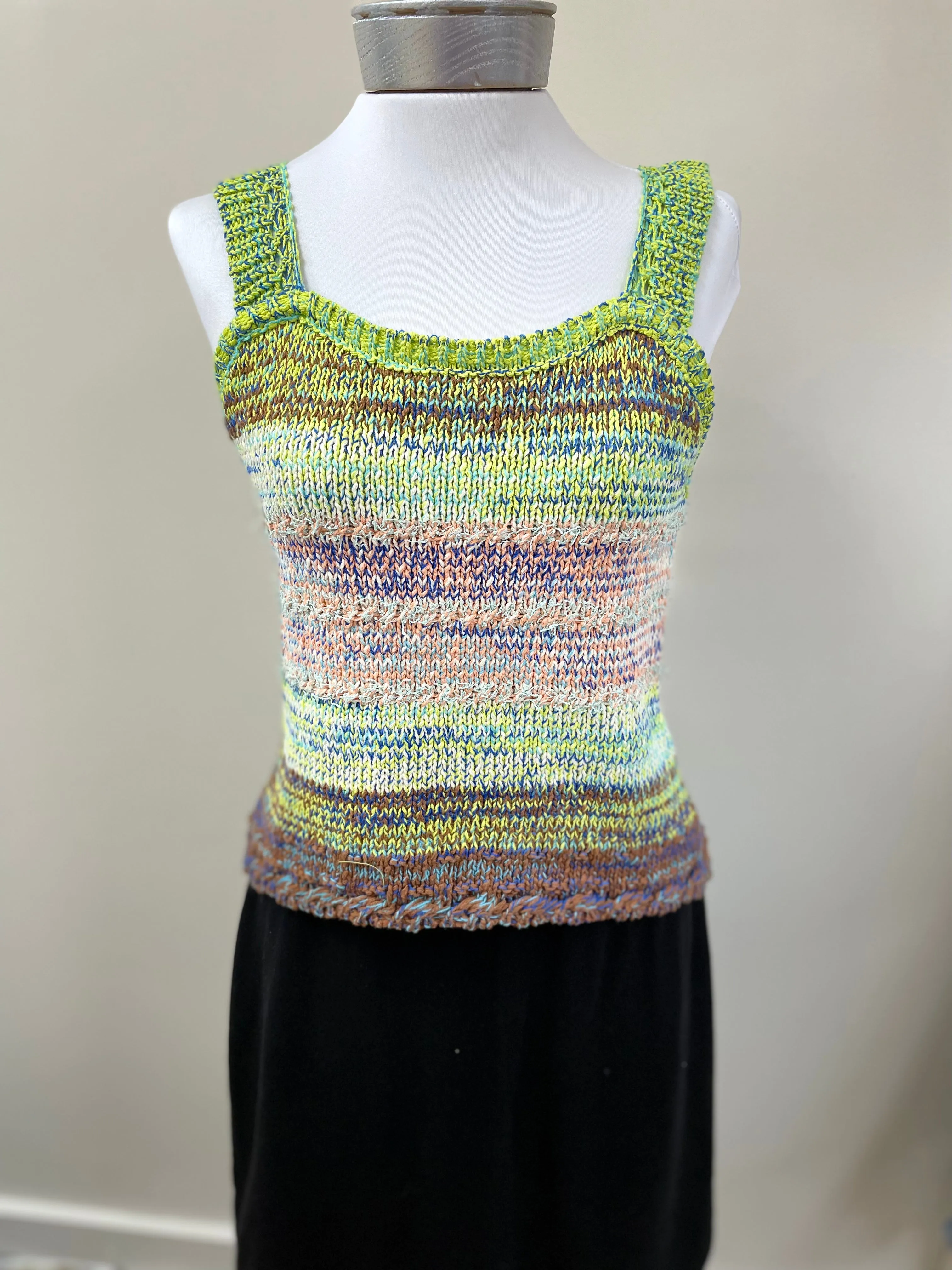 FATE Knit tank in novelty yarns FW8009