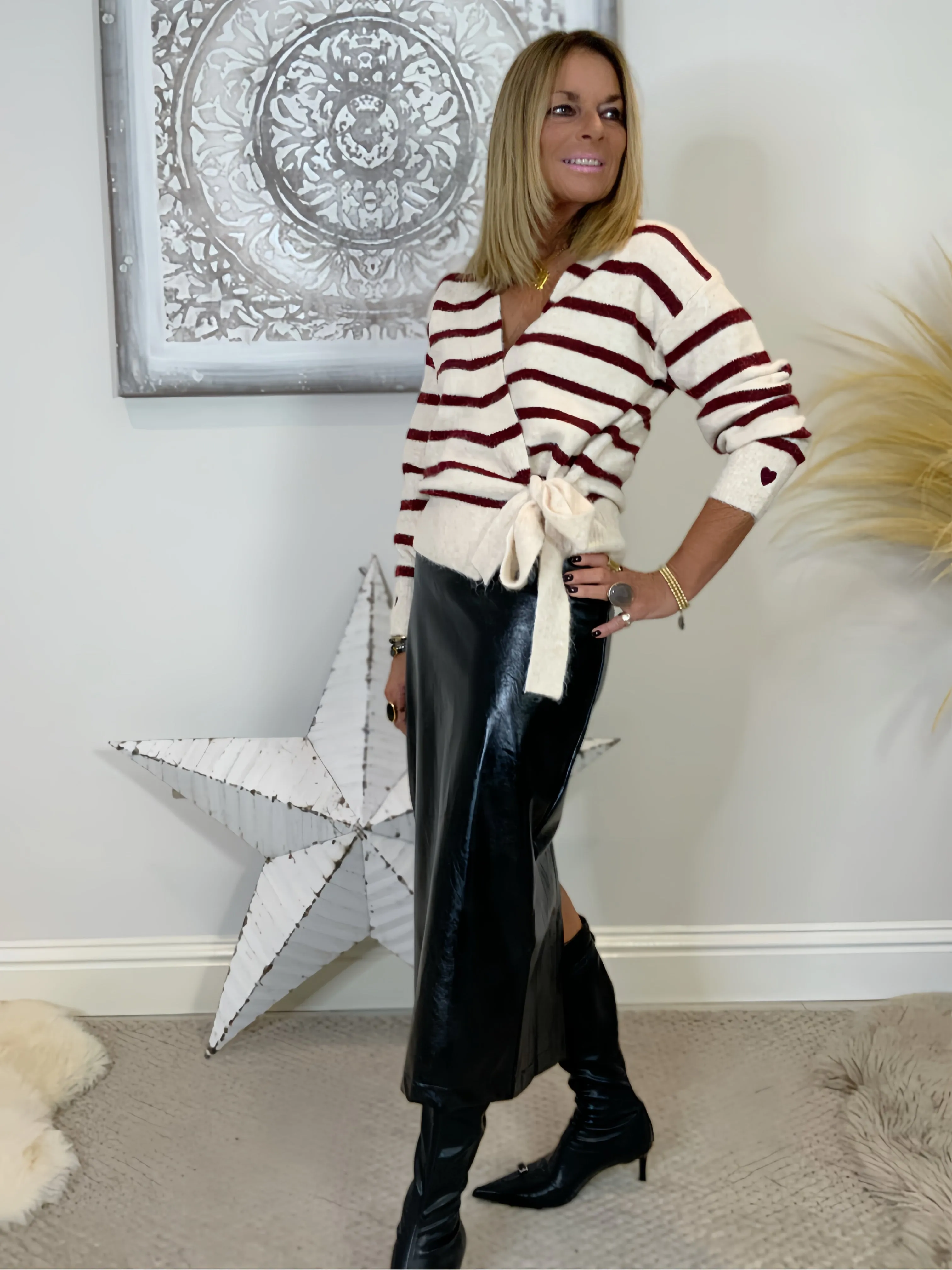 Faux Leather Pencil Skirt