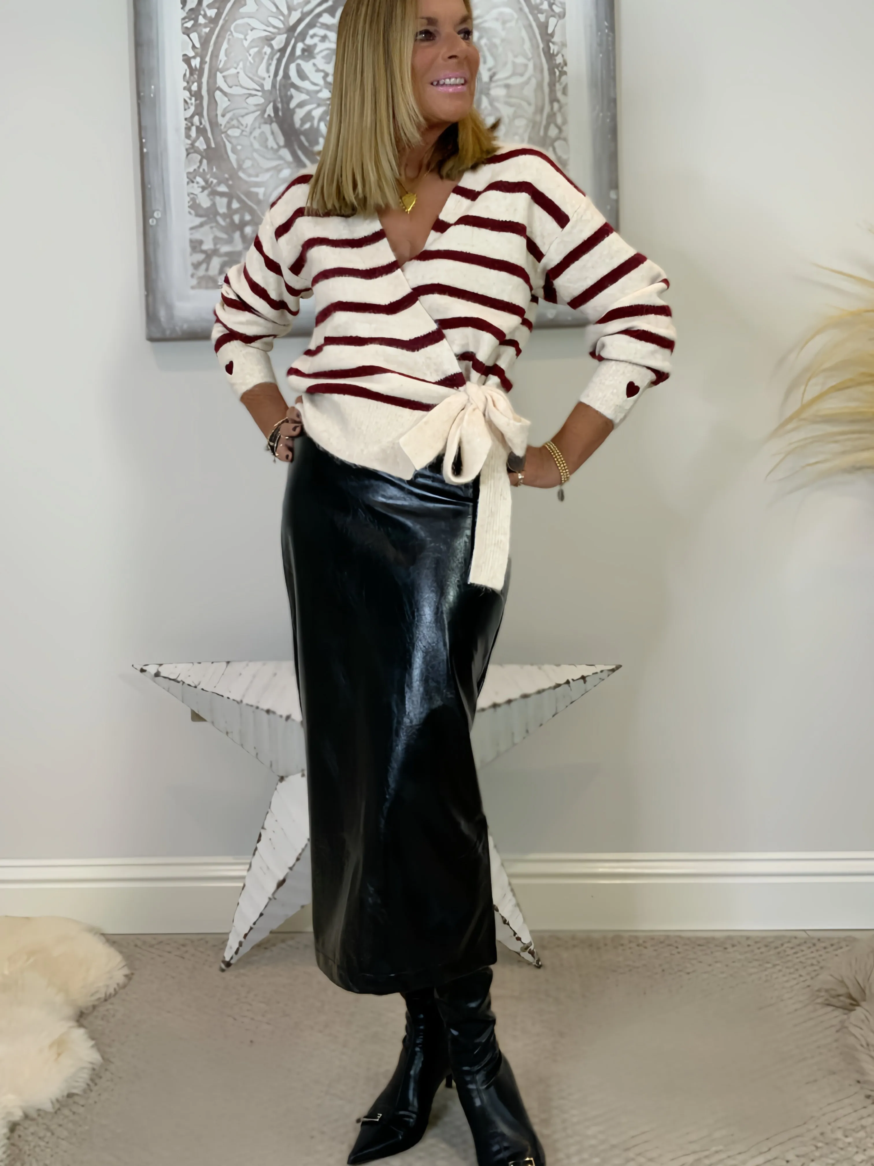 Faux Leather Pencil Skirt