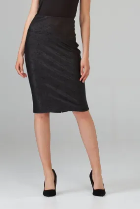 Faux-Suede Pencil Skirt